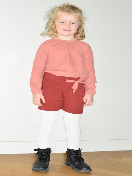 Short en toile nattée Paolina - Kiabi