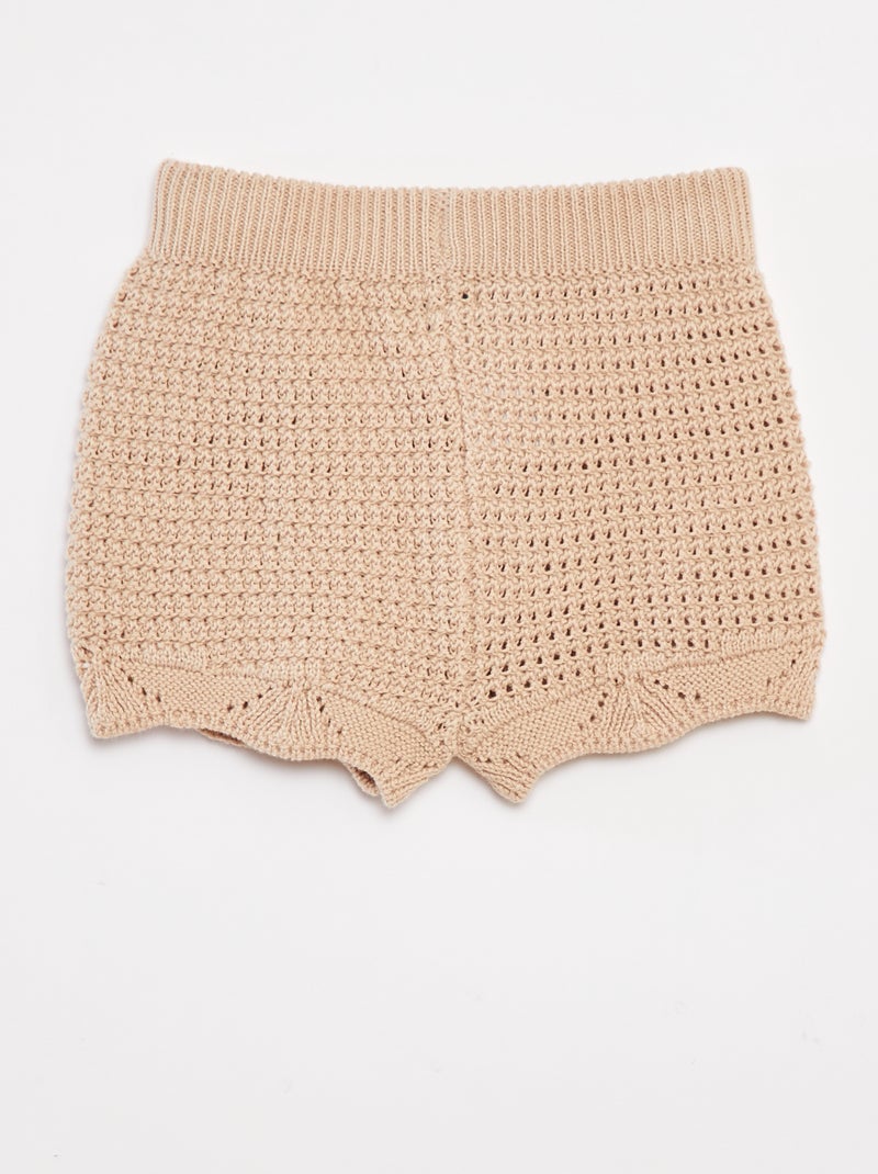 Short en tricot Beige - Kiabi
