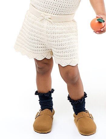 Short en tricot uni