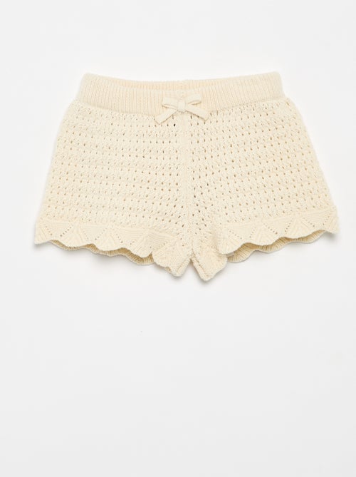 Short en tricot uni - Kiabi