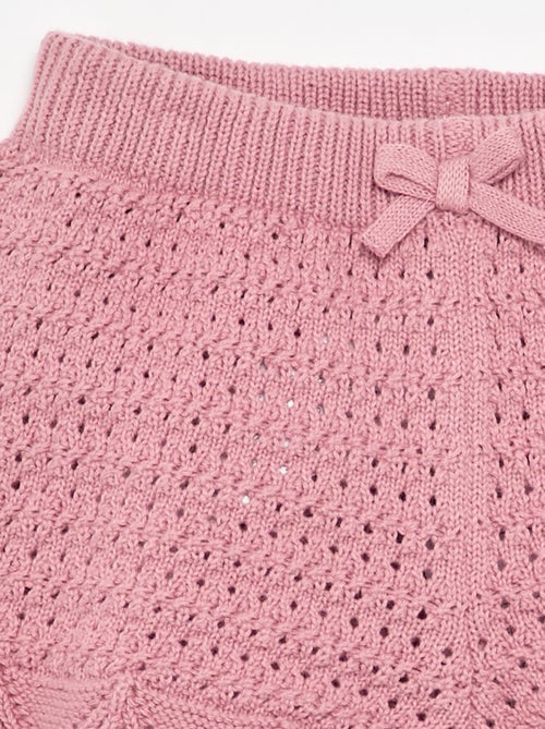 Short en tricot uni - Kiabi