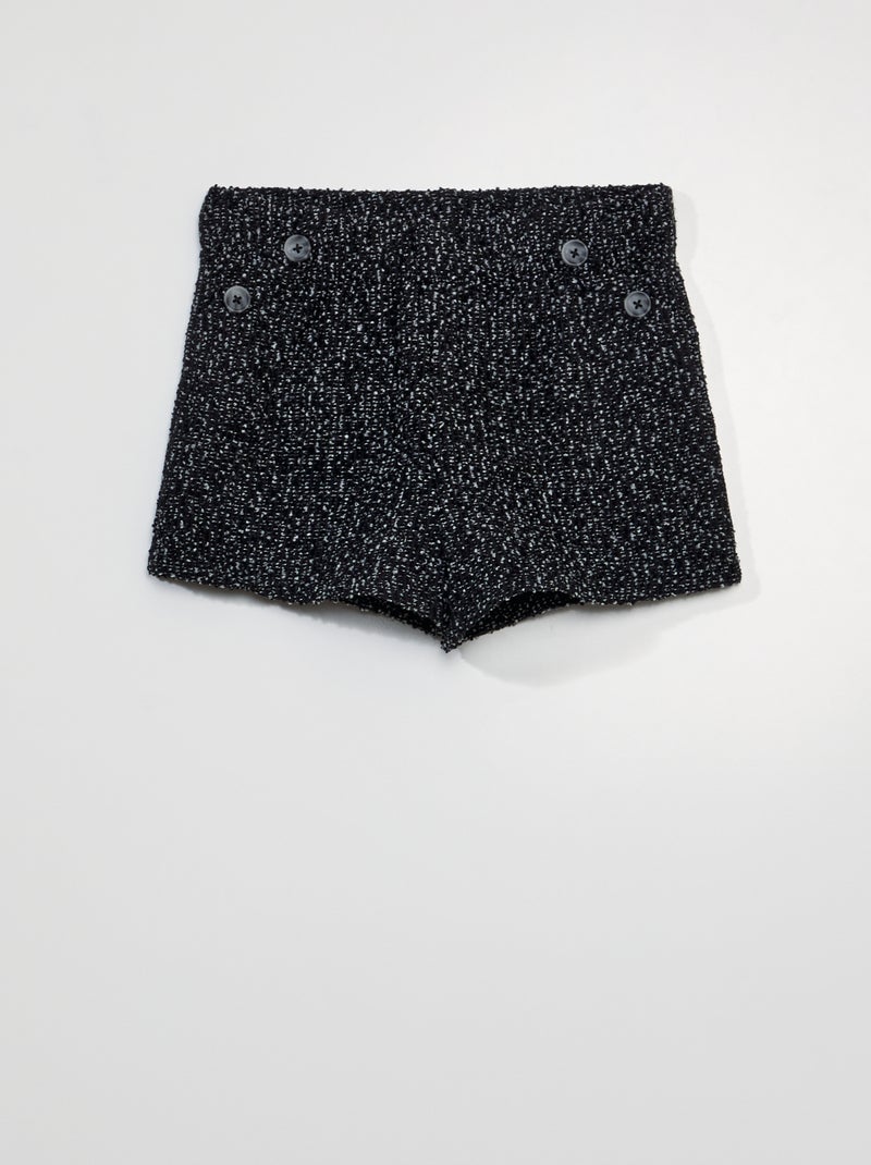 Short en tweed Noir - Kiabi