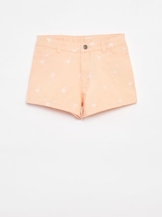 Short en twill avec taille ajustable