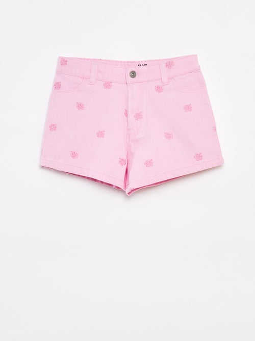 Short en twill avec taille ajustable - Kiabi