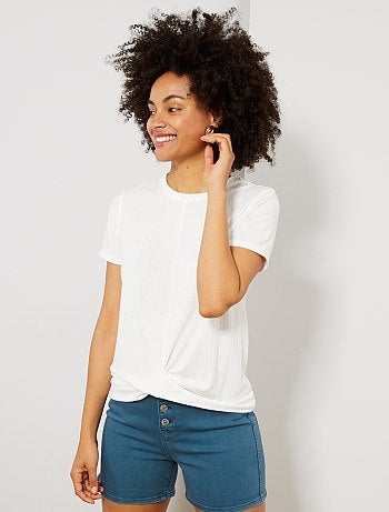 Short en twill braguette boutonnée - Kiabi