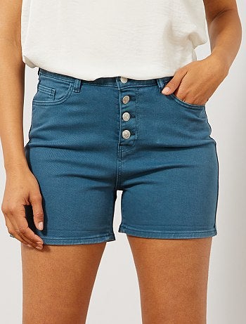 Short en twill braguette boutonnée - Kiabi