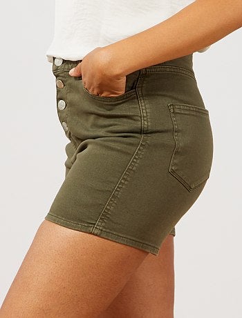 Short en twill braguette boutonnée - Kiabi