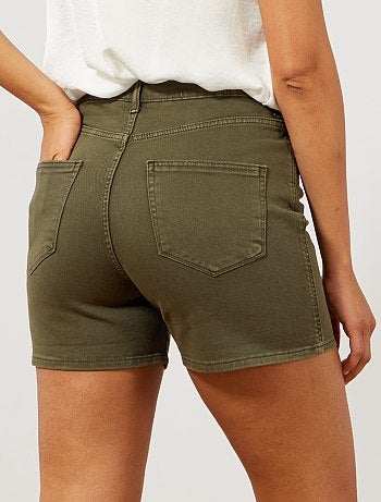 Short en twill braguette boutonnée - Kiabi