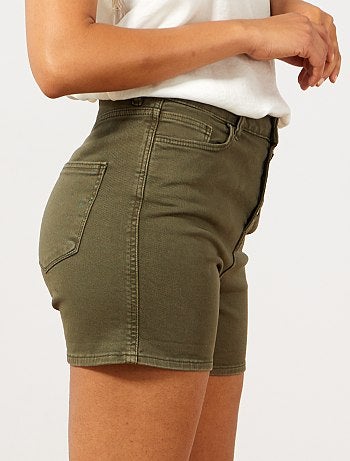 Short en twill braguette boutonnée - Kiabi