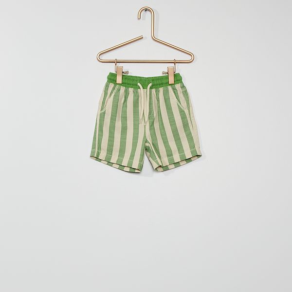 Short En Twill Imprime Bebe Garcon Vert Kiabi 4 80