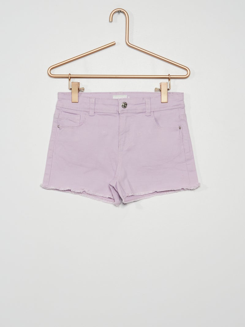 Short en twill mauve clair - Kiabi