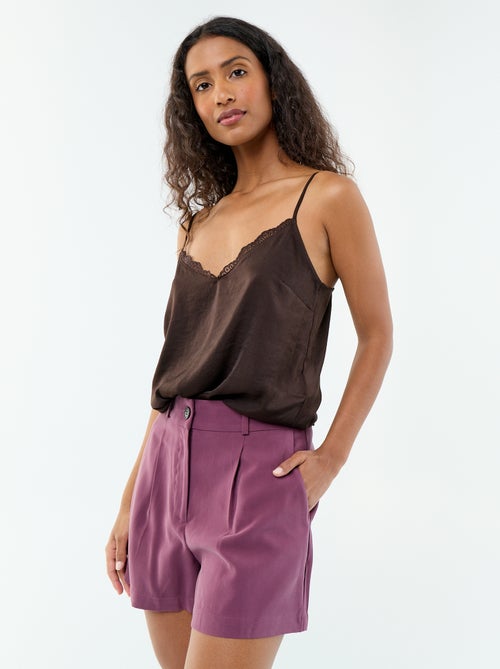 Short en twill uni à 2 poches - Kiabi