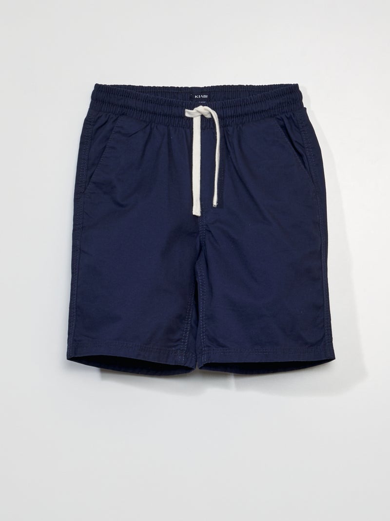 Short en twill uni Marine - Kiabi