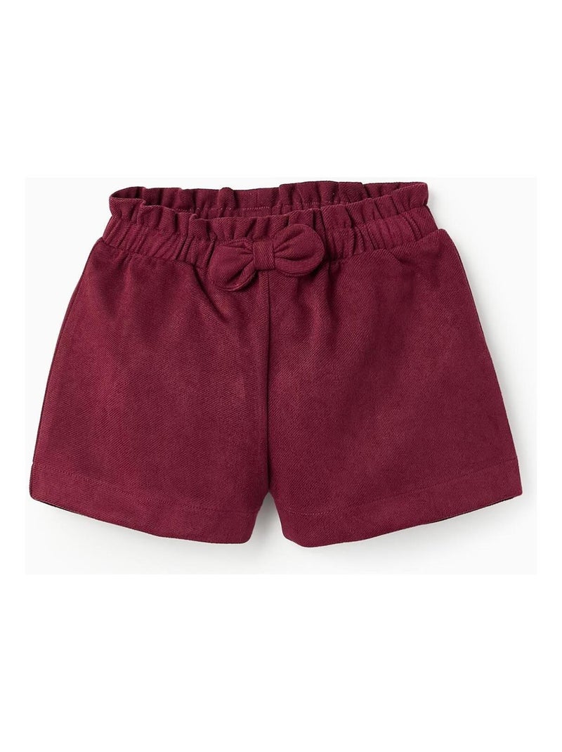 Short en velours avec noeud ISTANBUL Rouge foncé - Kiabi