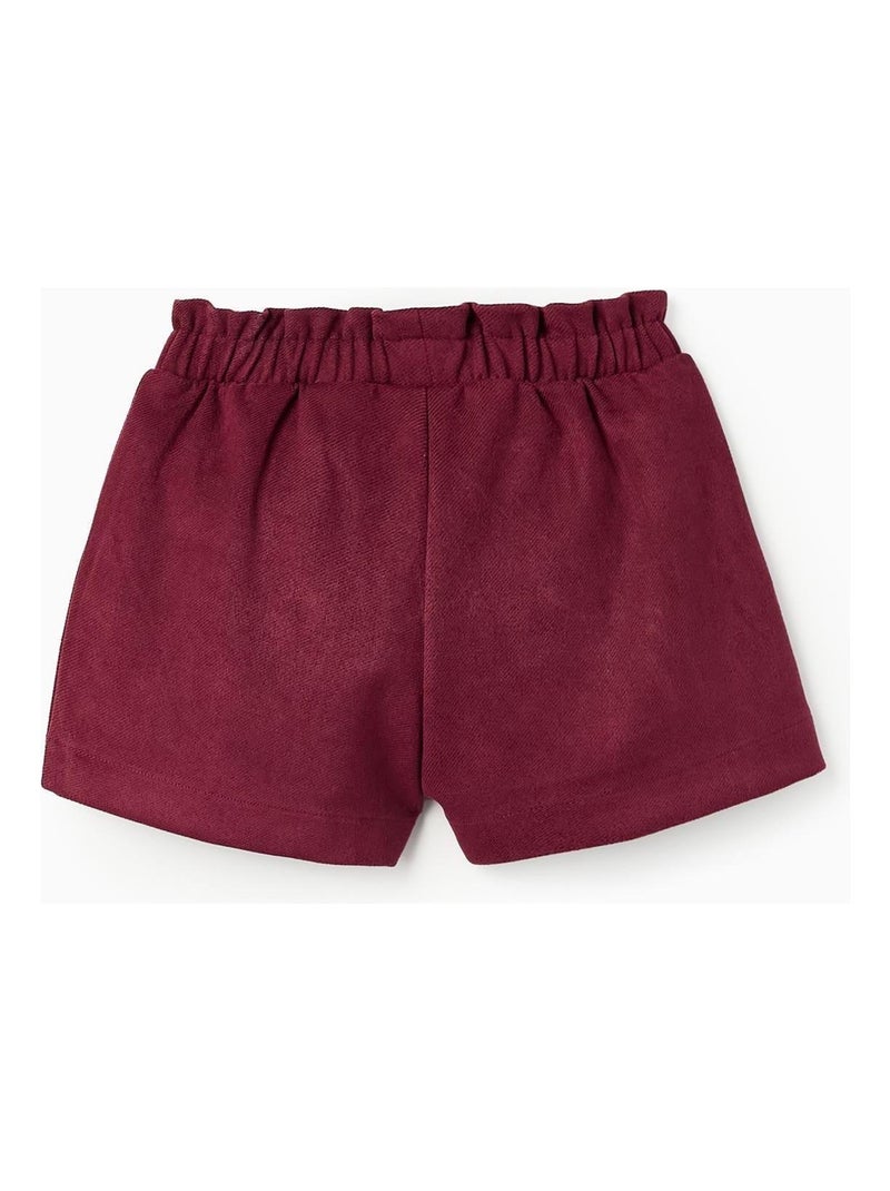 Short en velours avec noeud ISTANBUL Rouge foncé - Kiabi