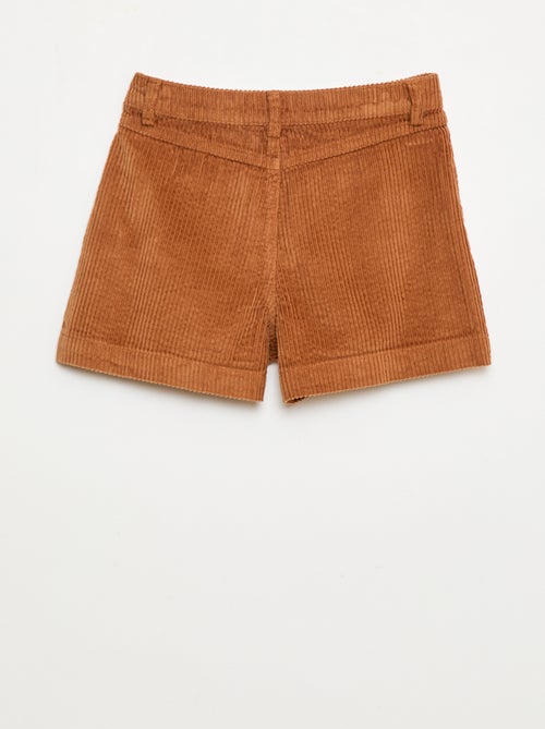 Short en velours côtelé avec 2 poches plaquées - Kiabi