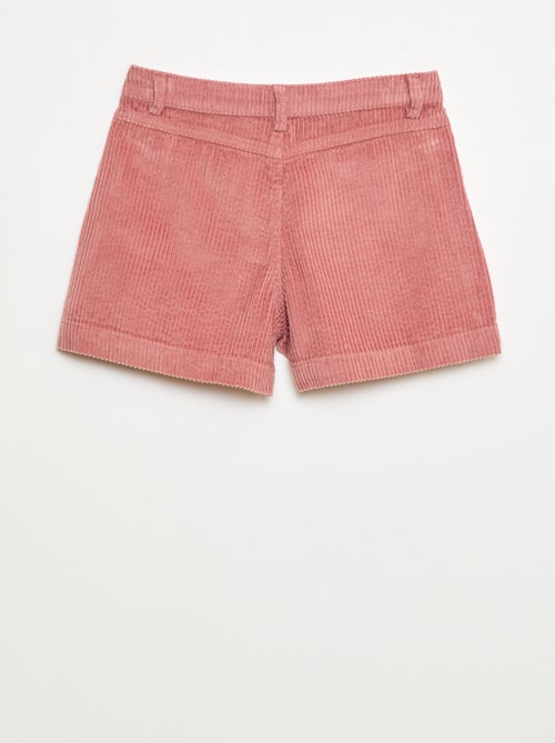Short en velours côtelé avec 2 poches plaquées - Kiabi