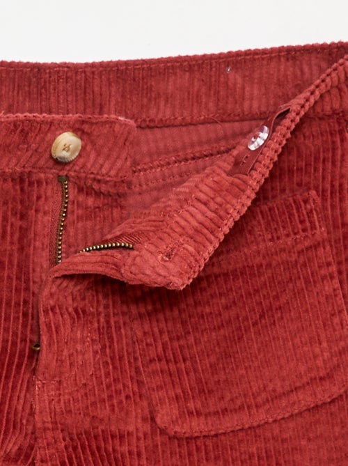 Short en velours côtelé avec 2 poches plaquées - Kiabi