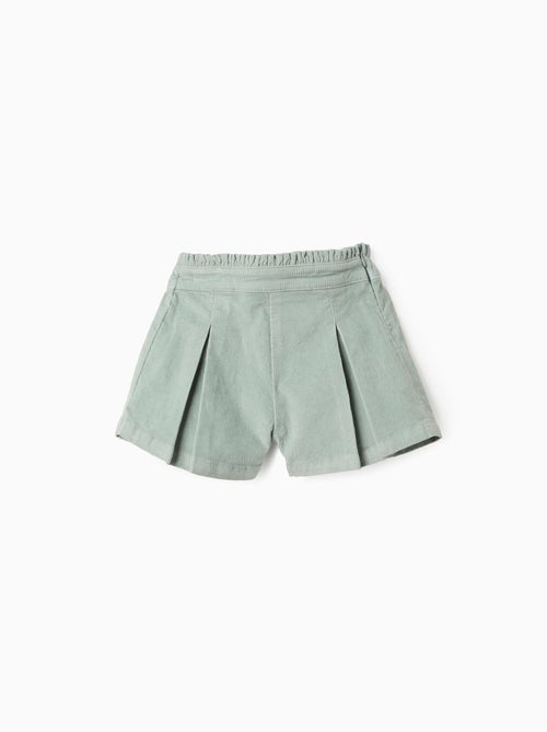 Short en Velours Côtelé avec Volants - Kiabi