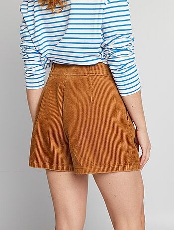 Short en velours côtelé