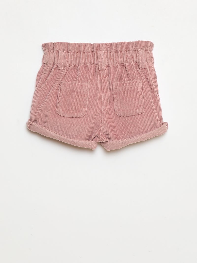 Short en velours Rose - Kiabi
