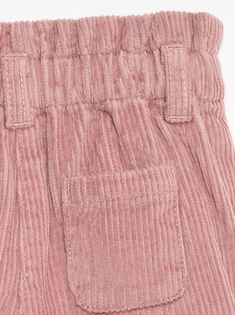 Short en velours Rose - Kiabi