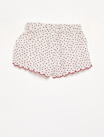 Short en voile de coton avec base fantaisie