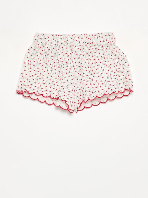 Short en voile de coton avec base fantaisie - Kiabi Short en voile de coton avec base fantaisie - Kiabi