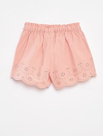 Short en voile de coton avec broderie anglaise 'Disney'