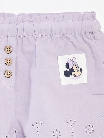 Short en voile de coton avec broderie anglaise 'Disney'