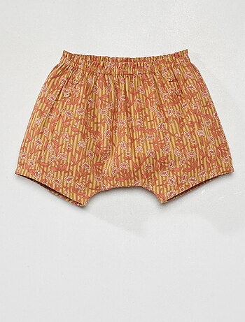 Short en voile de coton avec imprimé - Kiabi