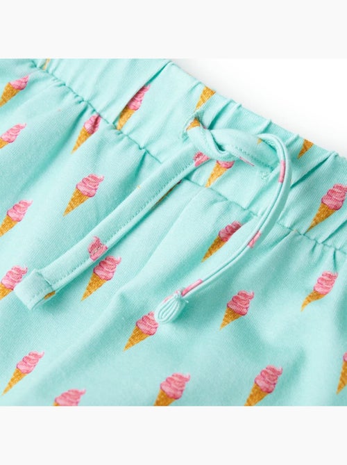 Short enfant coton 94% avec lien à la taille imprimé glace - vidaxl - Kiabi Short enfant coton 94% avec lien à la taille imprimé glace - vidaxl - Kiabi