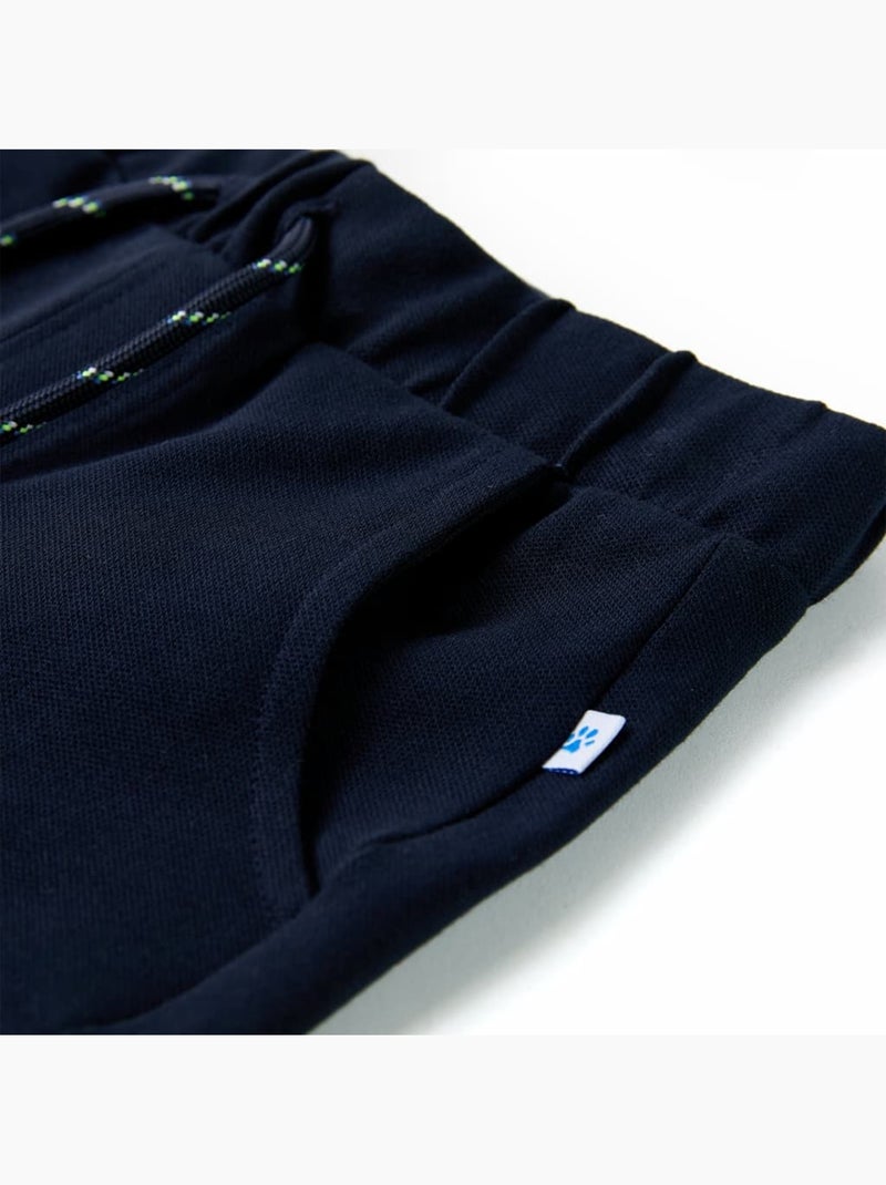 Short enfant coton extensible à taille élastique à cordon - vidaxl Bleu - Kiabi