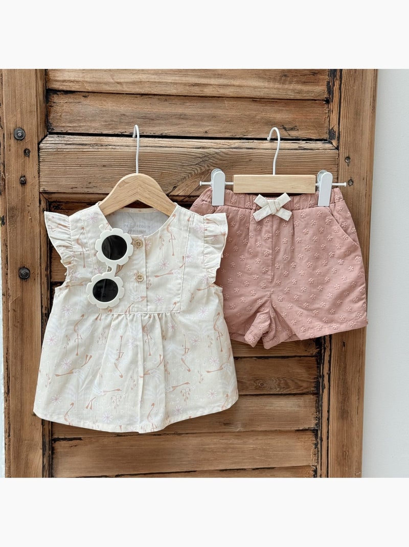 Short enfant en broderie anglaise Poésie d'été Rose - Kiabi