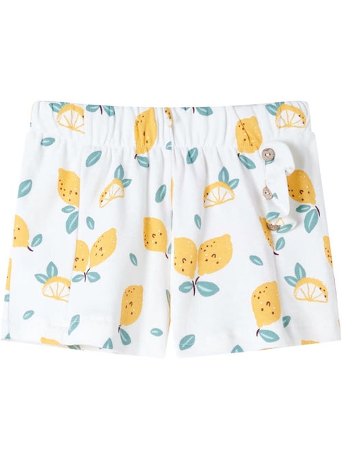 Short enfant en coton imprimé citron taille élastique au quotidien - vidaxl - Kiabi Short enfant en coton imprimé citron taille élastique au quotidien - vidaxl - Kiabi