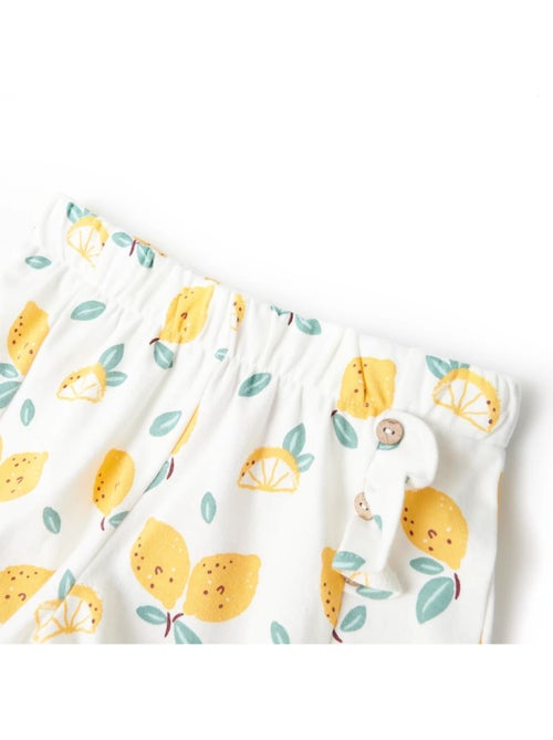Short enfant en coton imprimé citron taille élastique au quotidien - vidaxl - Kiabi Short enfant en coton imprimé citron taille élastique au quotidien - vidaxl - Kiabi
