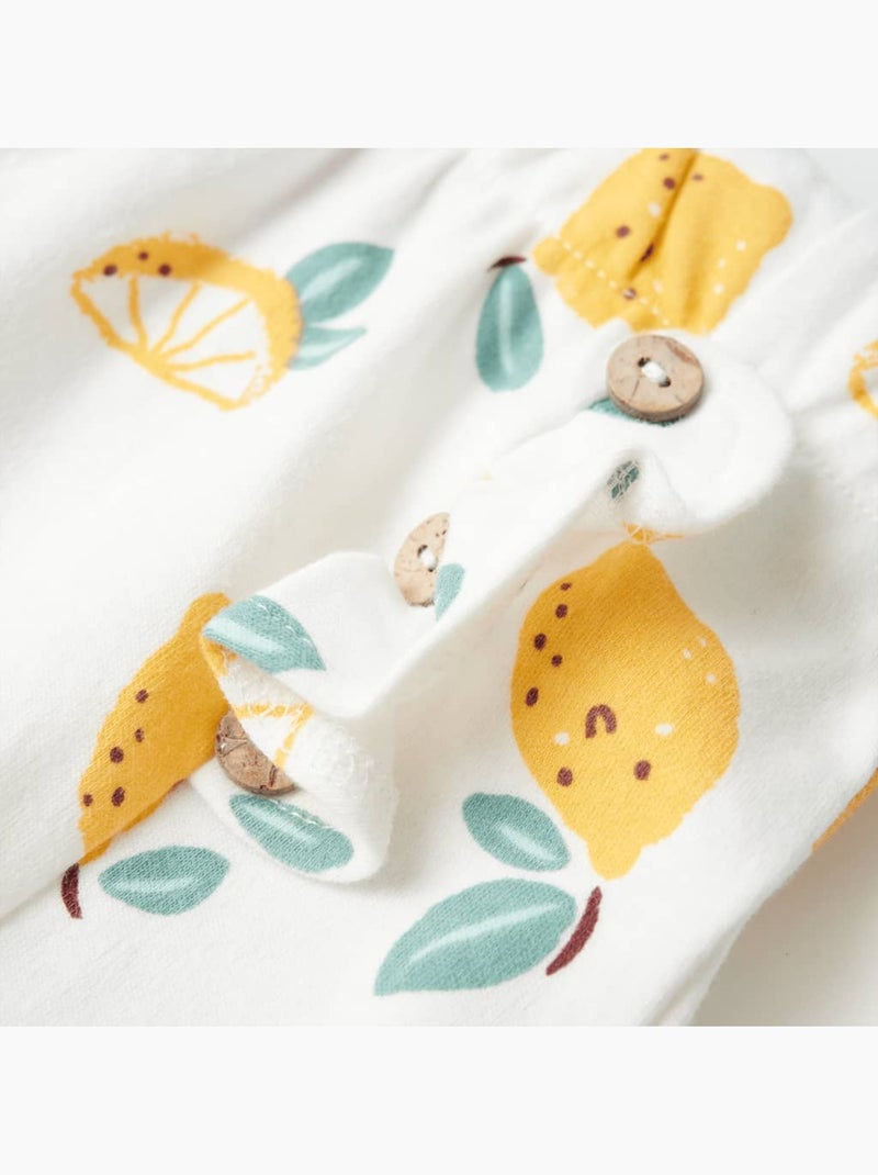 Short enfant en coton imprimé citron taille élastique au quotidien - vidaxl Blanc - Kiabi