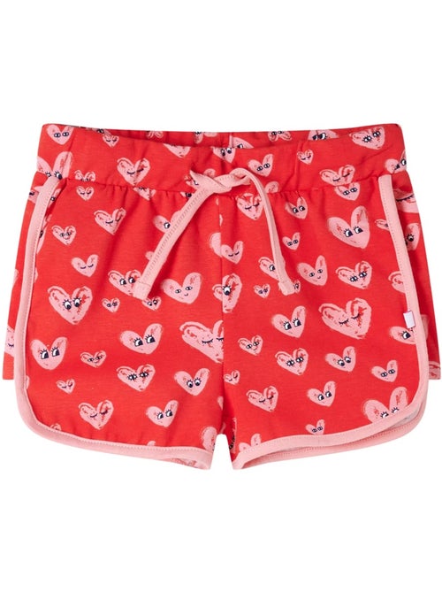 Short enfant en coton stretch 95% coton 5% élasthanne, imprimé cœur - vidaxl - Kiabi Short enfant en coton stretch 95% coton 5% élasthanne, imprimé cœur - vidaxl - Kiabi