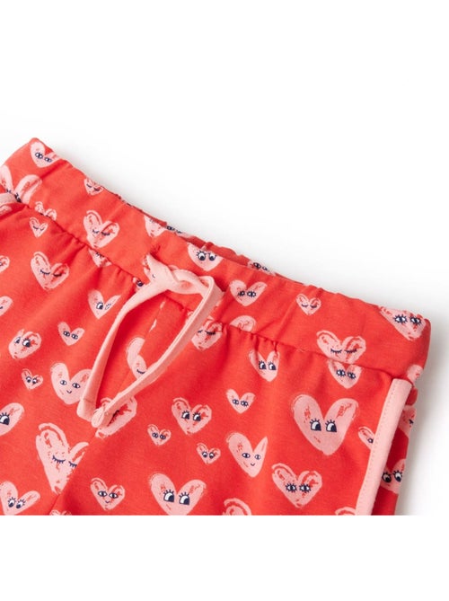 Short enfant en coton stretch 95% coton 5% élasthanne, imprimé cœur - vidaxl - Kiabi Short enfant en coton stretch 95% coton 5% élasthanne, imprimé cœur - vidaxl - Kiabi