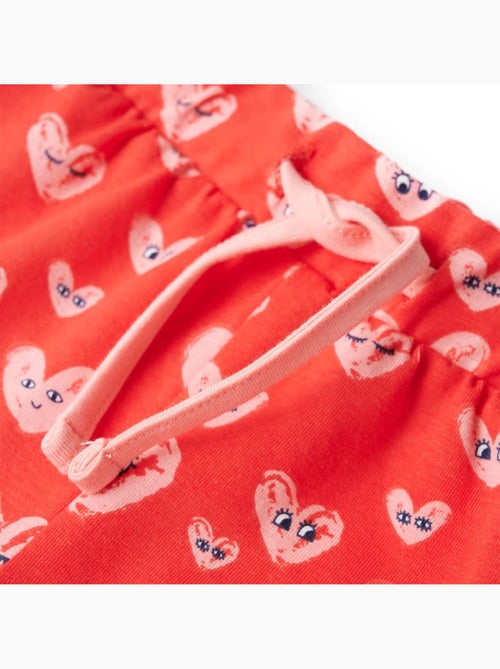Short enfant en coton stretch 95% coton 5% élasthanne, imprimé cœur - vidaxl - Kiabi Short enfant en coton stretch 95% coton 5% élasthanne, imprimé cœur - vidaxl - Kiabi