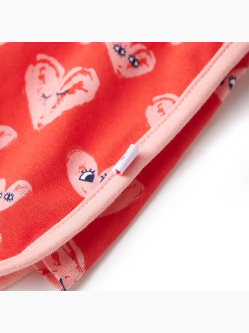 Short enfant en coton stretch 95% coton 5% élasthanne, imprimé cœur - vidaxl - Kiabi Short enfant en coton stretch 95% coton 5% élasthanne, imprimé cœur - vidaxl - Kiabi