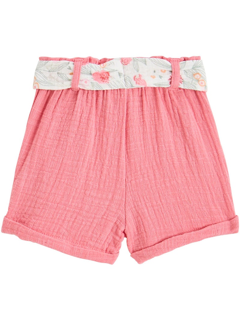 Short enfant en gaze de coton Anaelle Rose - Kiabi