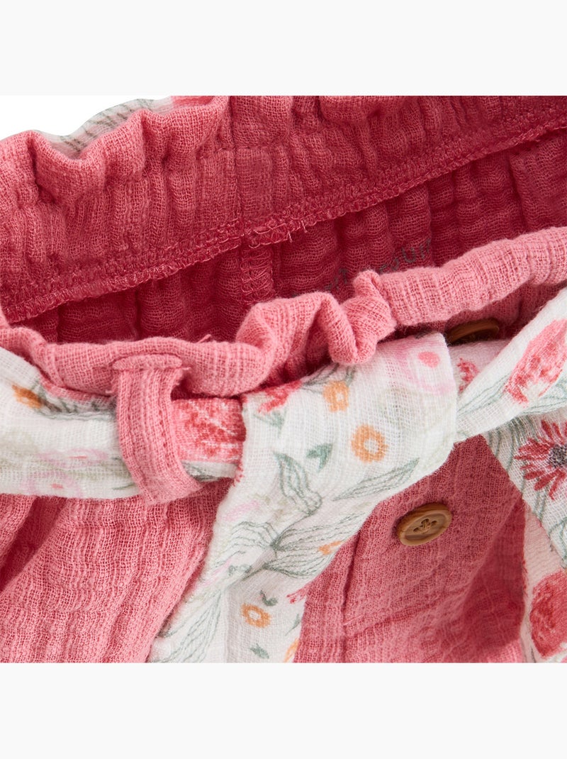 Short enfant en gaze de coton Anaelle Rose - Kiabi