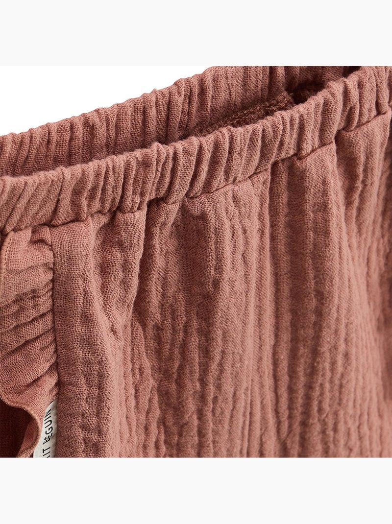 Short enfant en gaze de coton Arizona Terracotta - Kiabi