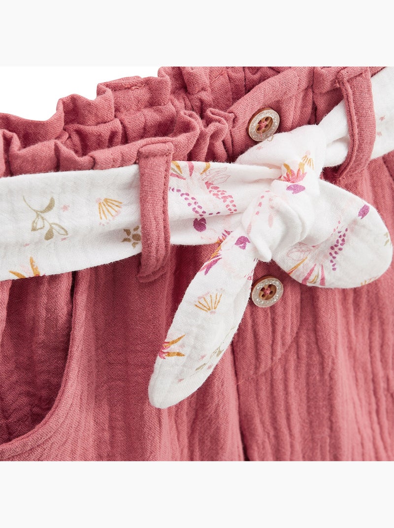 Short enfant en gaze de coton Fiesta Rose - Kiabi