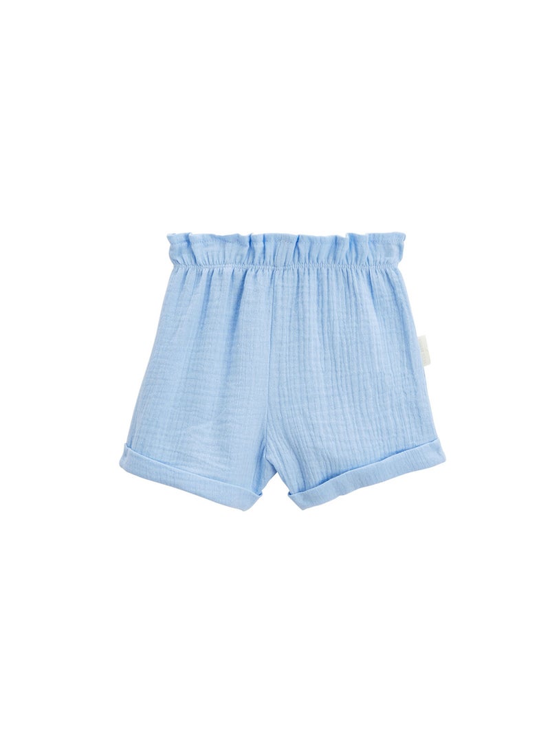Short enfant en gaze de coton Moorea Bleu - Kiabi
