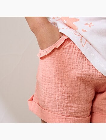 Short enfant en gaze de coton Santa Giulia