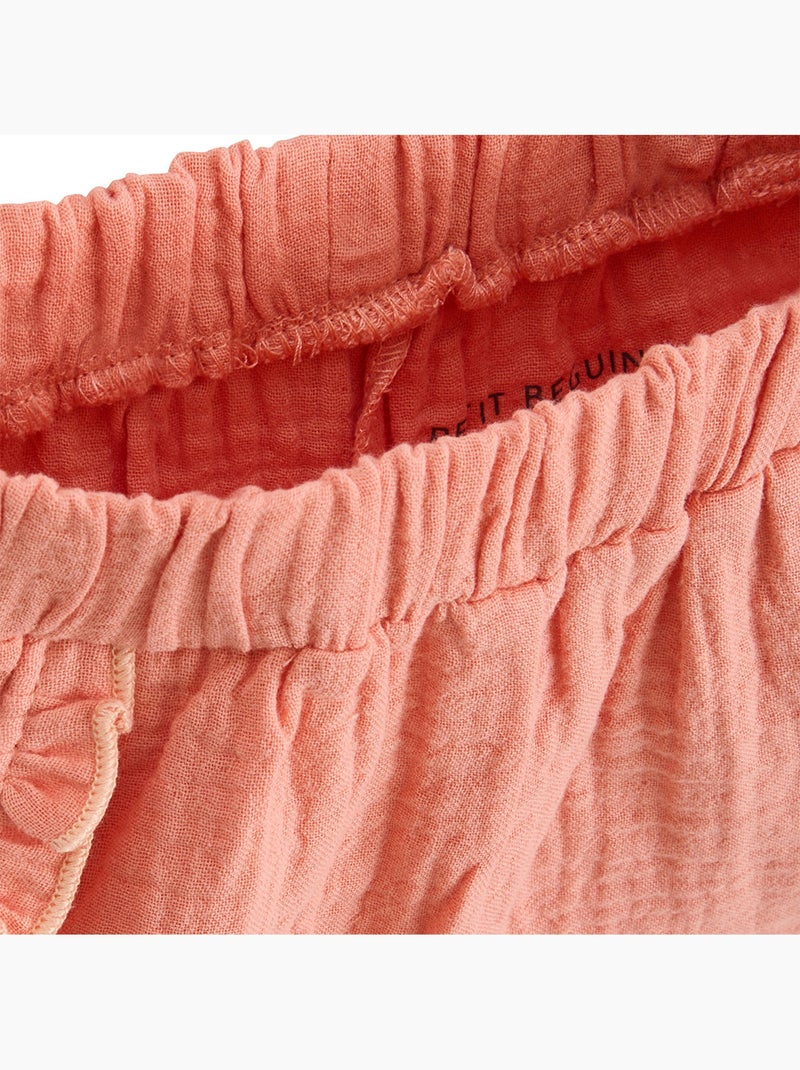 Short enfant en gaze de coton Santa Giulia Orange - Kiabi