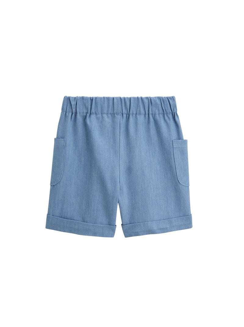 Short enfant en toile de coton Kanha Bleu - Kiabi