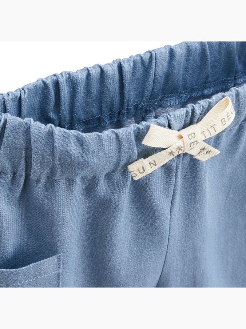 Short enfant en toile de coton Kanha Bleu - Kiabi